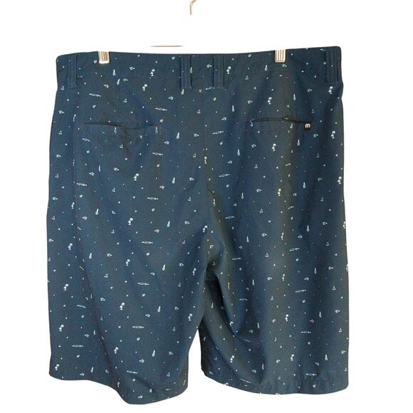 Travis Mathew Shorts Mens 38 Blue Print Lightweight Performance Golf - Picture 7 of 7
